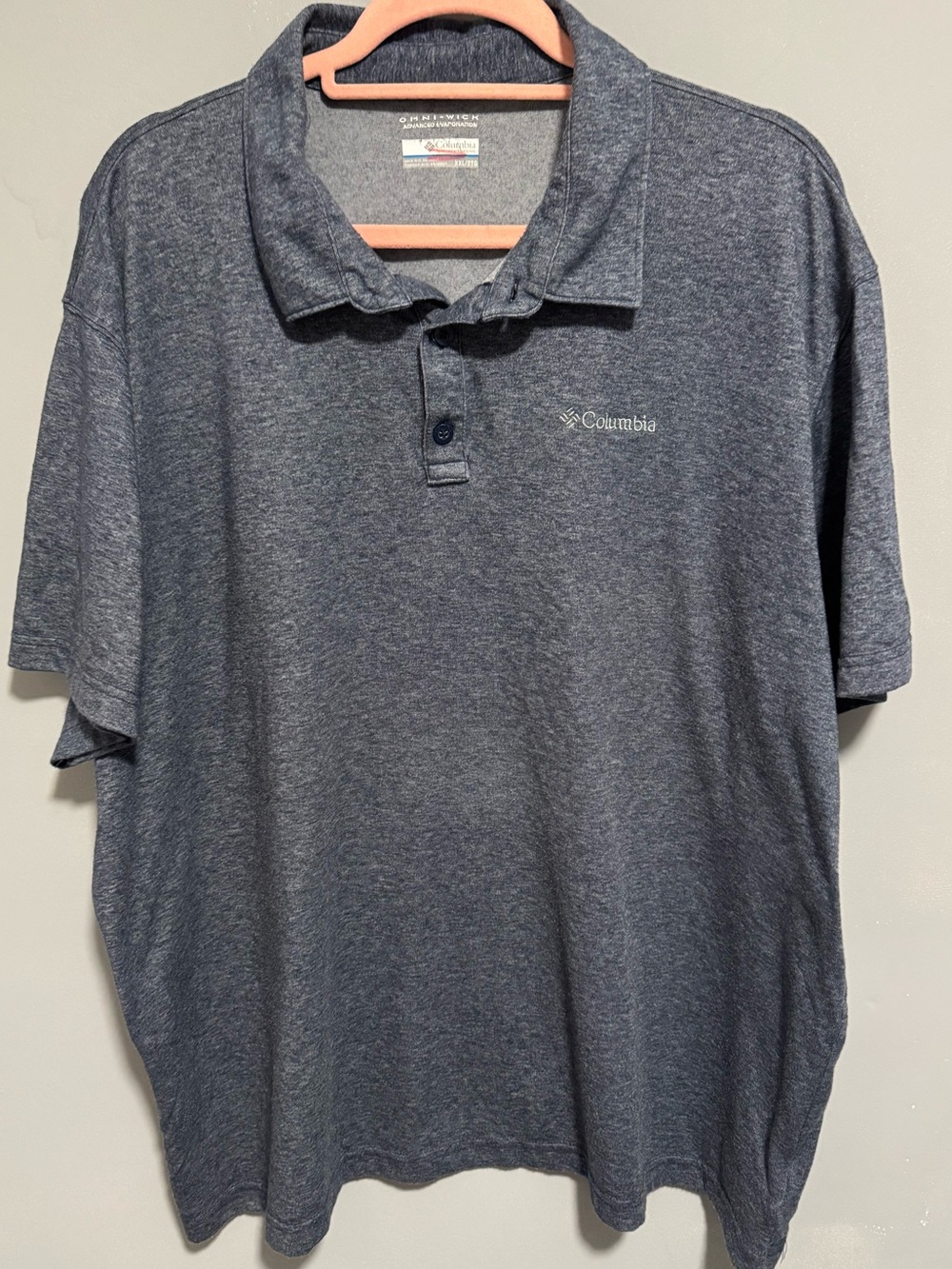 Columbia- Men’s Omni-Wick Lightweight Polo. Gray, Size XXL